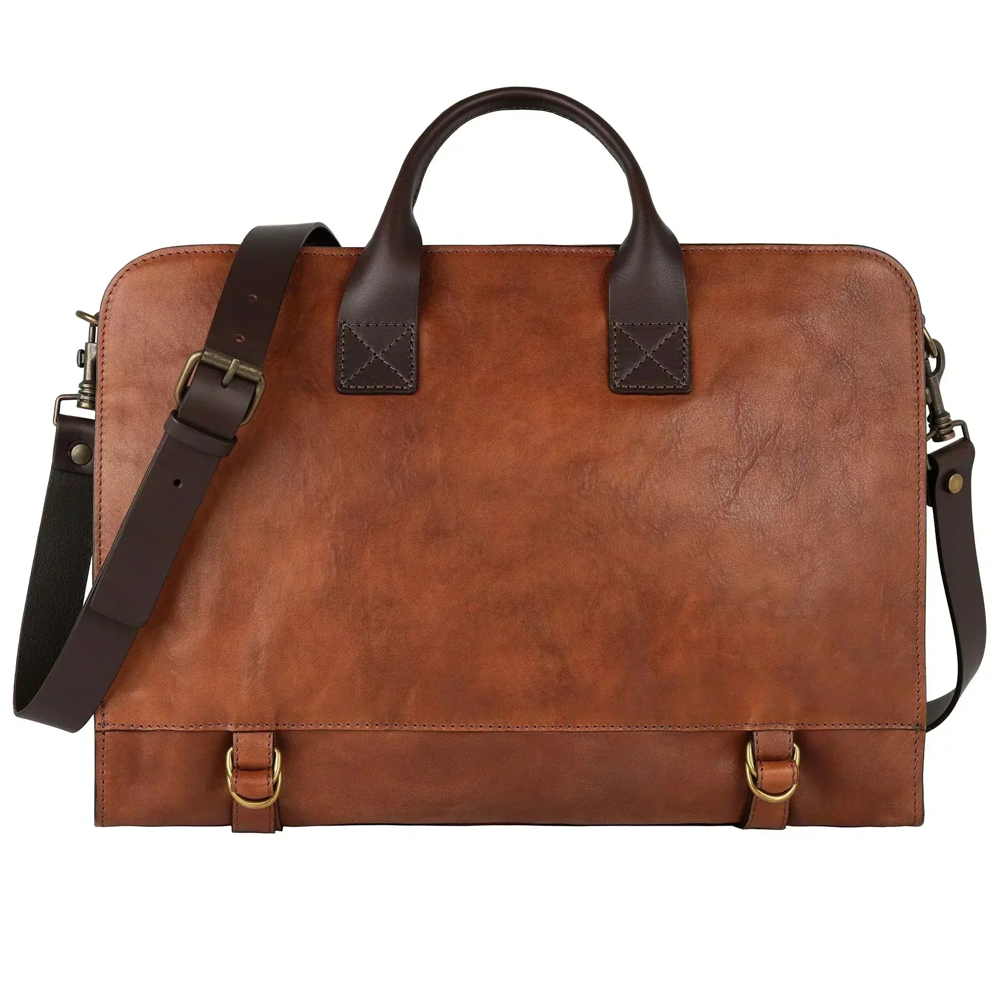 Leather Briefcase for Laptop Attache Case Messenger Bag for Men and Women