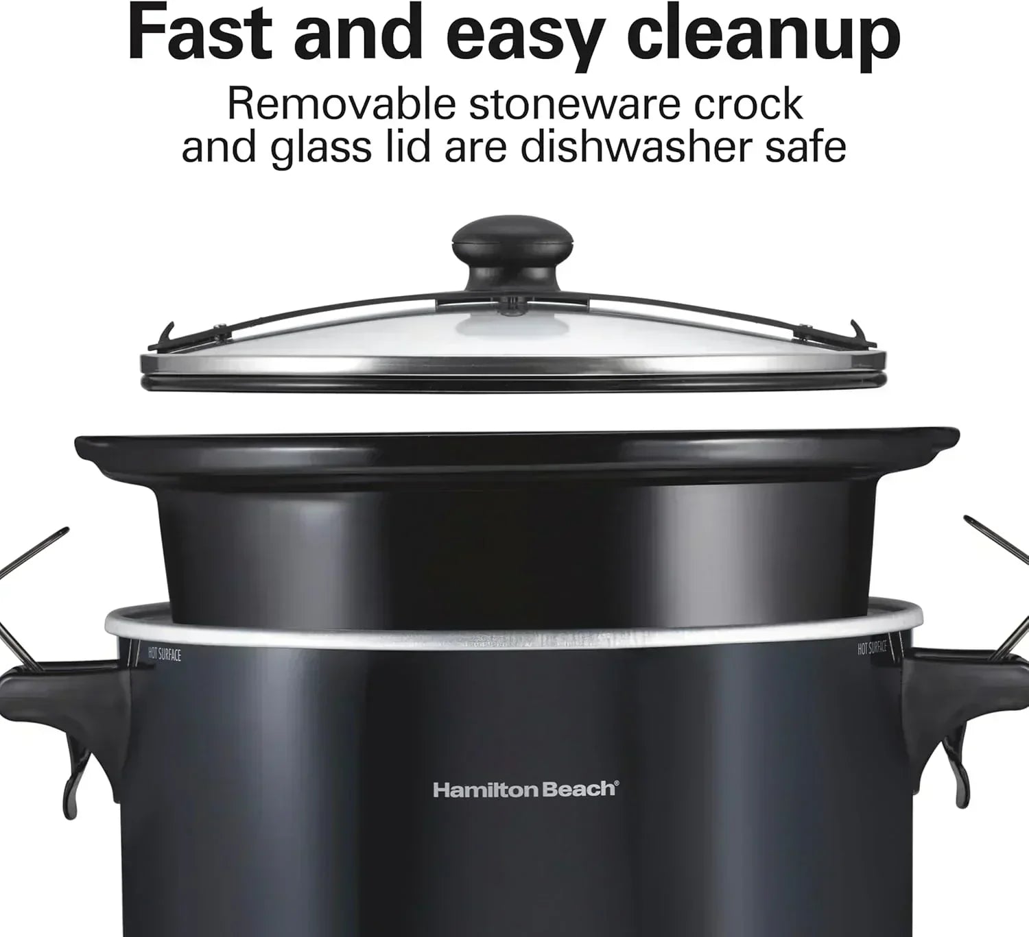 Slow Cooker Extra Large 10 Quart Stay or Go Portable With Lid Lock