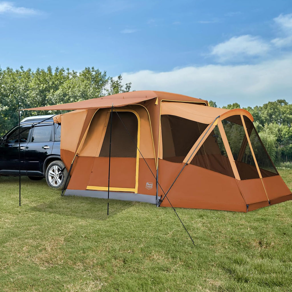 TIMBER RIDGE 5-9 Person SUV Tent with Screen Porch and Awning for Family Camping Weather Resistant