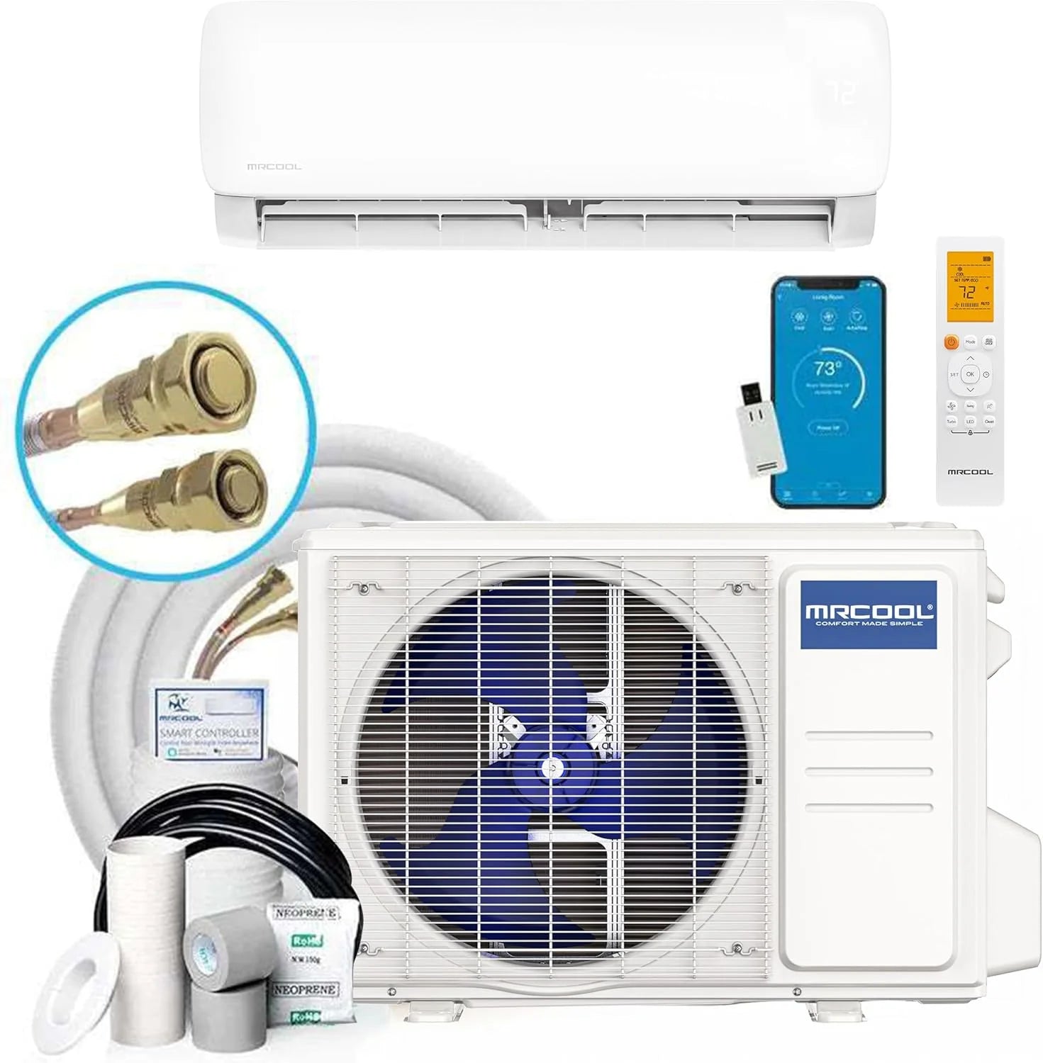 MRCOOL 24000 BTU 230V Ductless Inverter Mini Split Air Conditioner & Heat Pump System, Easy Pro Series - Wall-Mounted AC Unit w/Heating and Cooling for Home, Office & Commercial Space