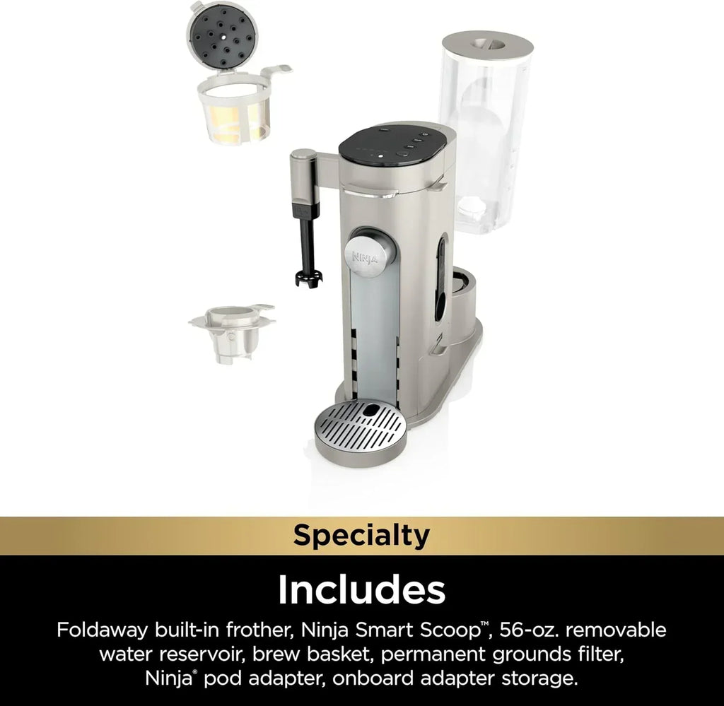 Ninja Single Serve Coffee Maker 56 oz Reservoir Stone