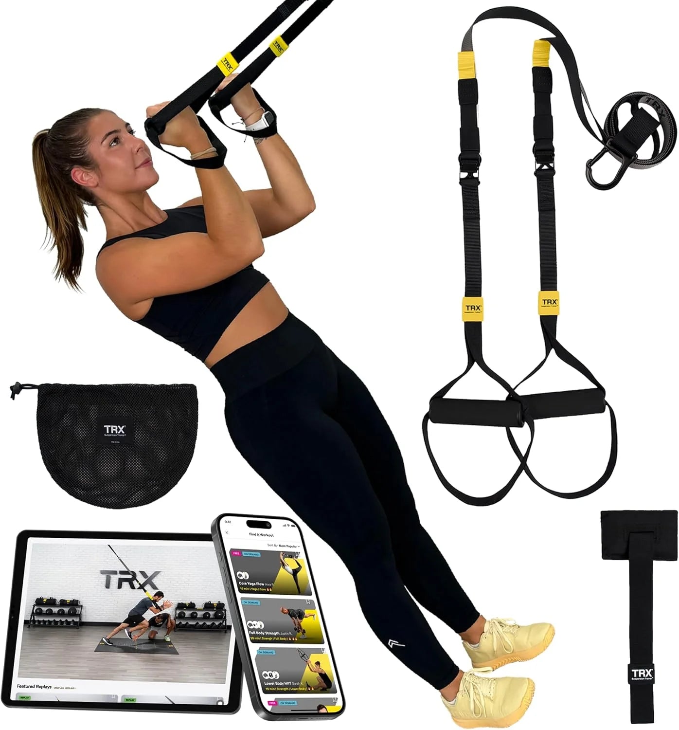 TRX GO Suspension Trainer, At Home, Portable Gym Workout, For Strength Training