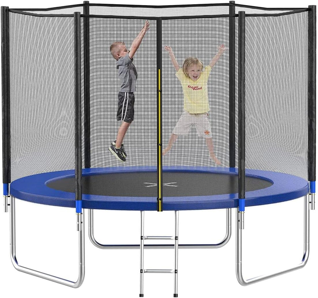 AOTOB 8FT 10FT 12FT 14 FT 15FT Trampoline with Safety Enclosure Net Outdoor Trampoline