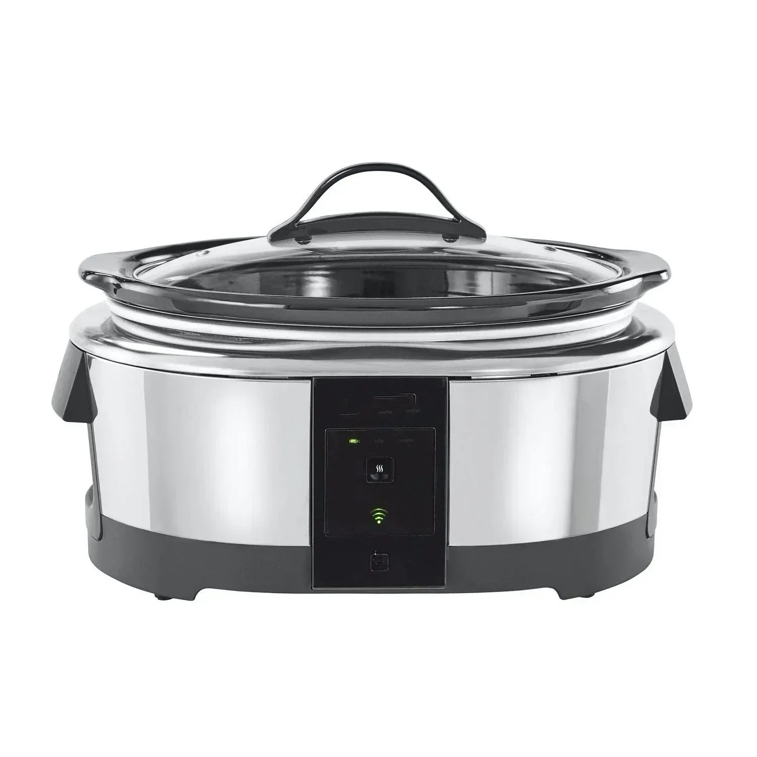 6 Quart Programmable Slow Cooker and Food Warmer Works with Alexa Stainless Steel