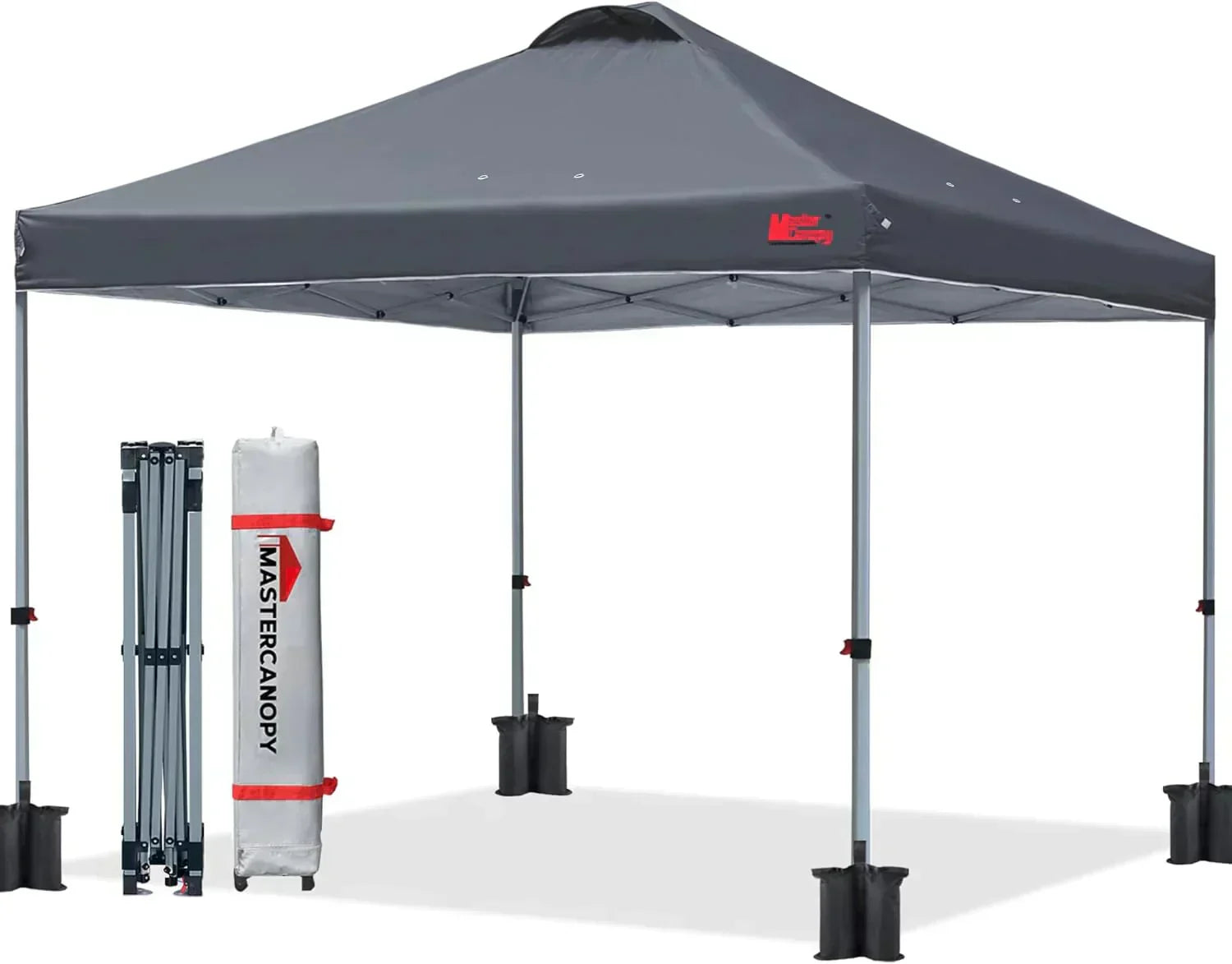 Durable Pop-up Canopy Tent with Roller Bag (10x10 Black)