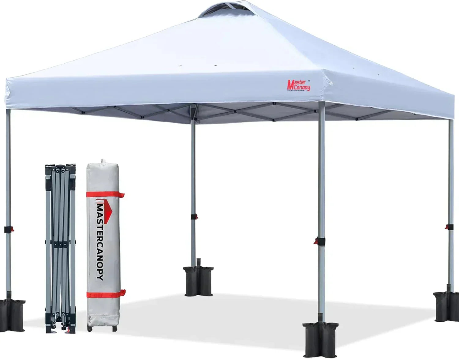 Durable Pop-up Canopy Tent with Roller Bag (10x10 Black)