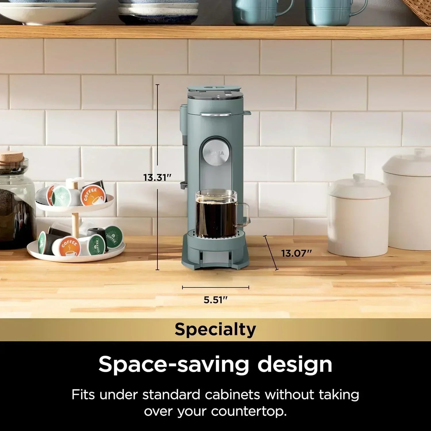 Ninja Single Serve Coffee Maker 56 oz Reservoir Stone