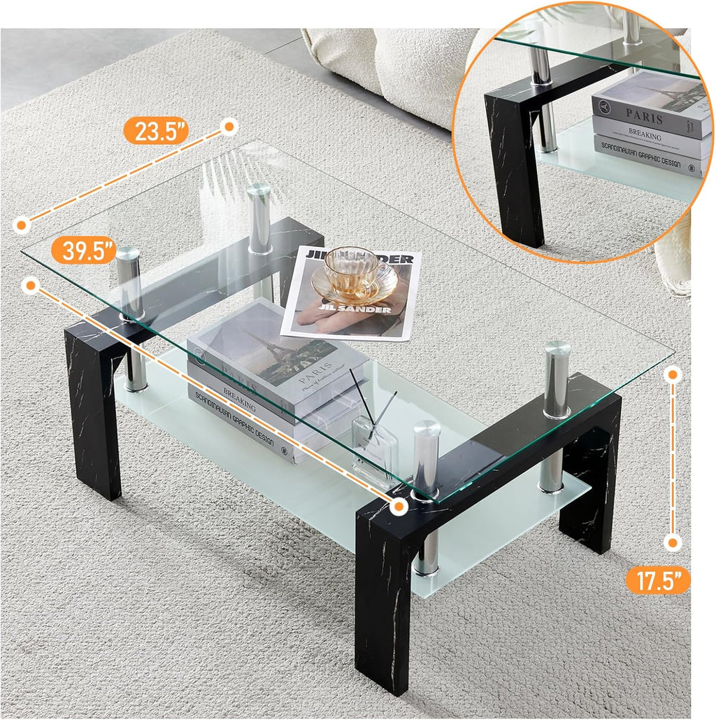 Living Room Rectangle Coffee Table Tea Table Suitable for Waiting Room Modern Side Coffee Table