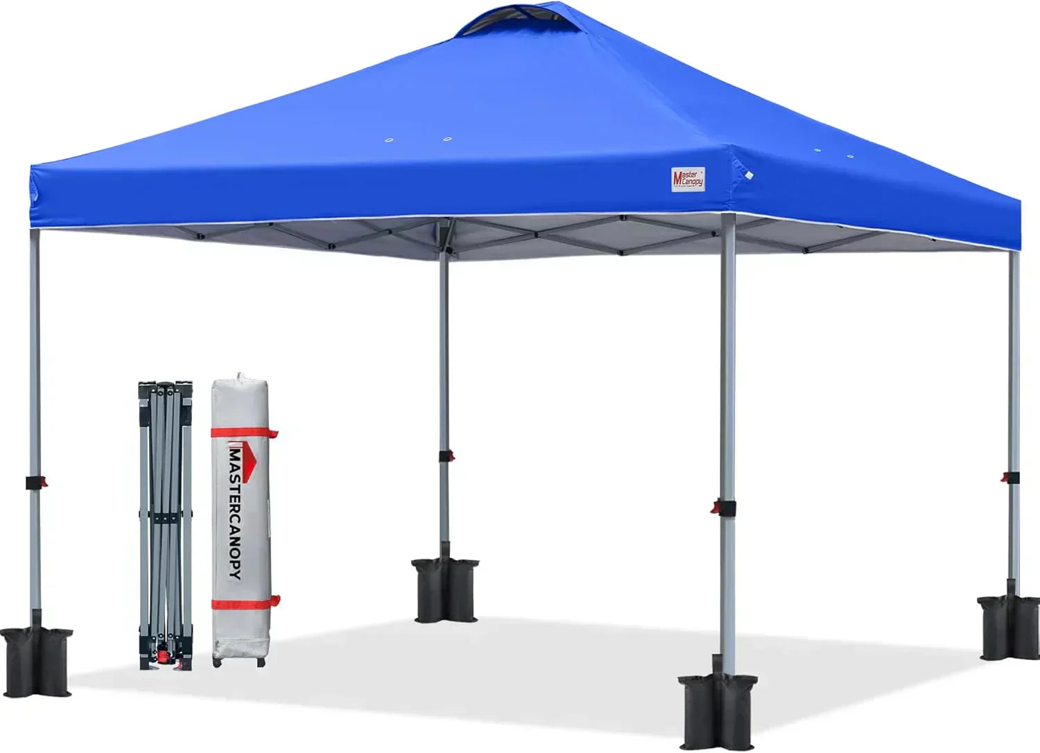 Durable Pop-up Canopy Tent with Roller Bag (10x10 Black)