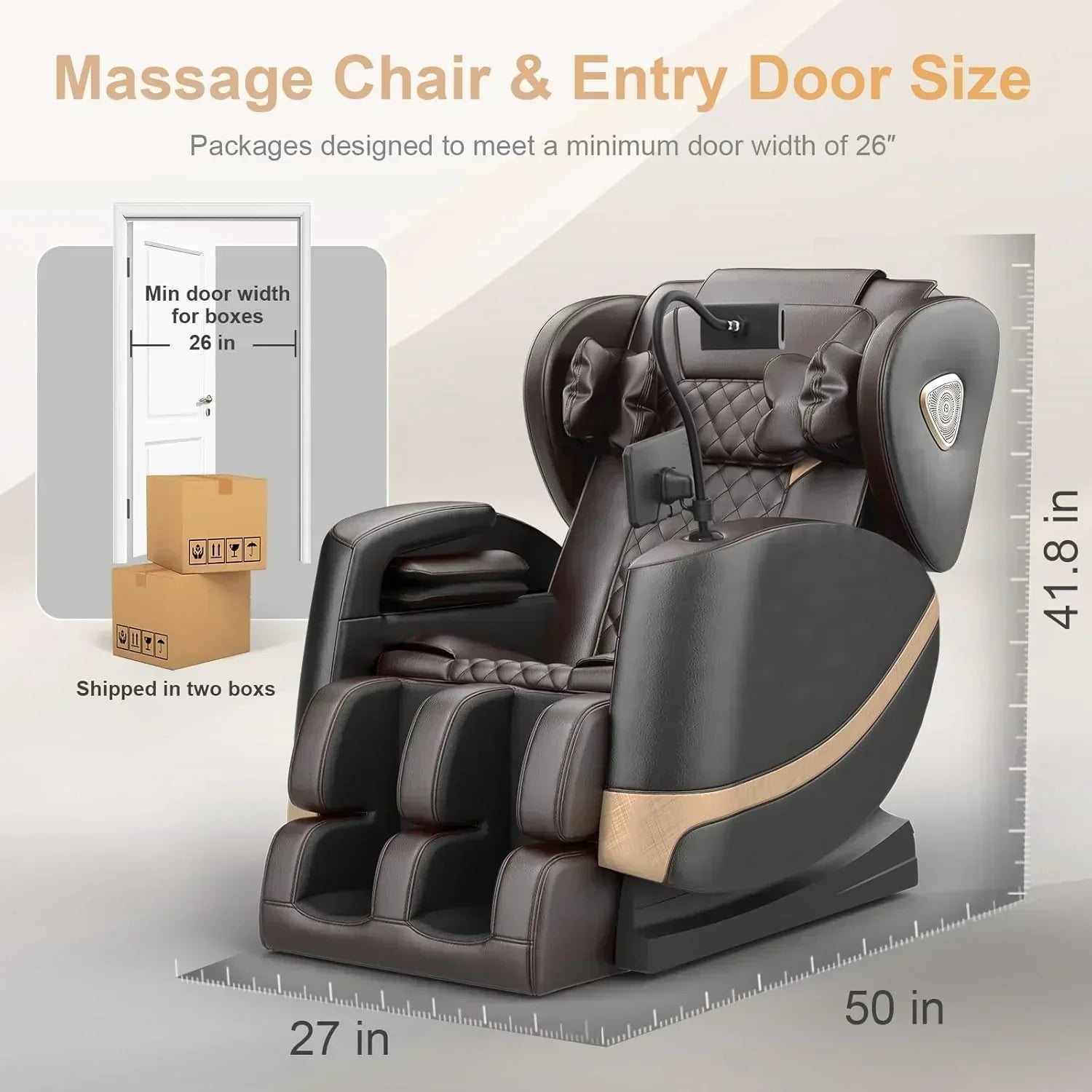 2025 Massage Chair Full Body Zero Gravity Massage Chair with 10 Fix Rollers Heating
