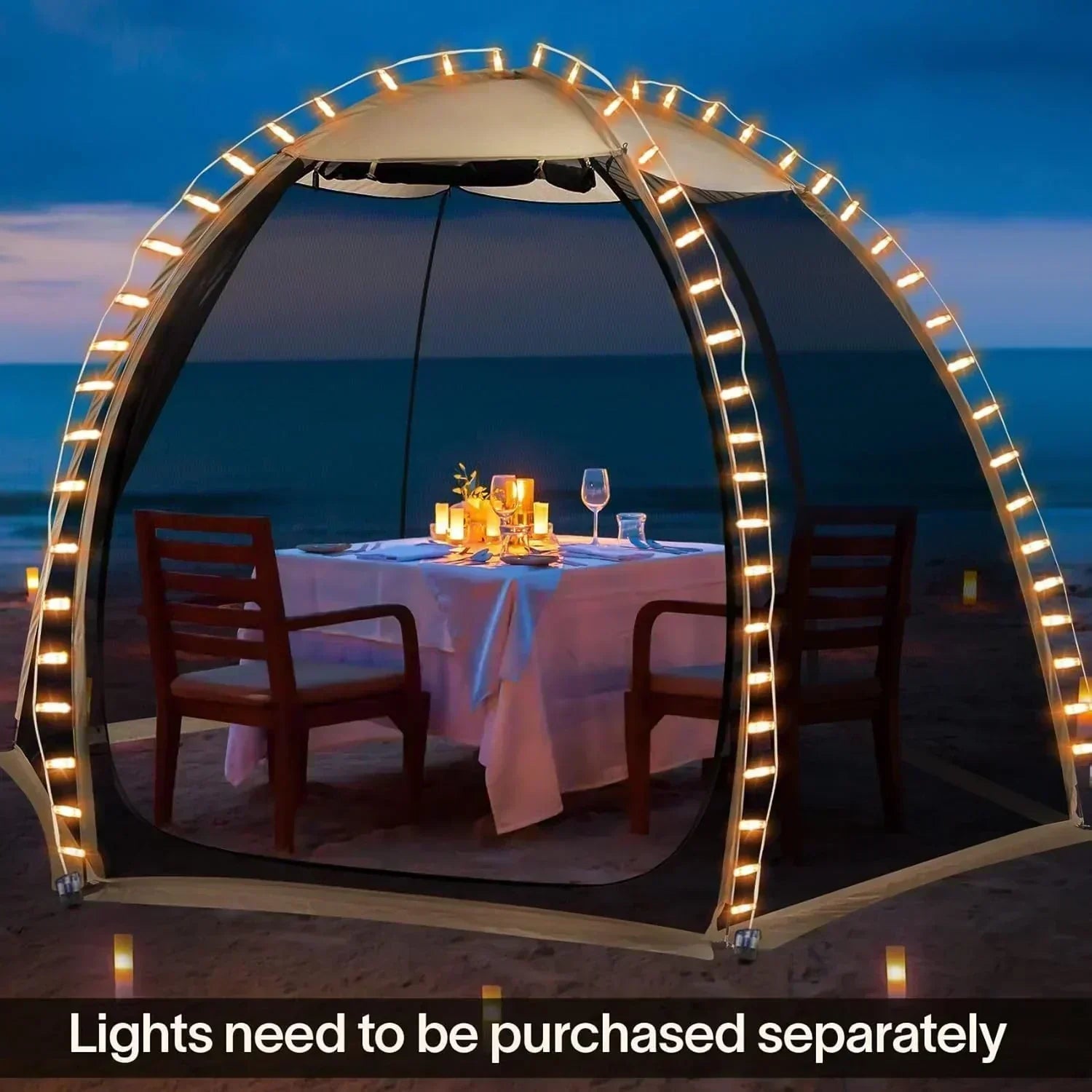 Screen gazebo sleeps 6-10-15 people Igloo-style canopy tent mosquito net on the sides Perfect