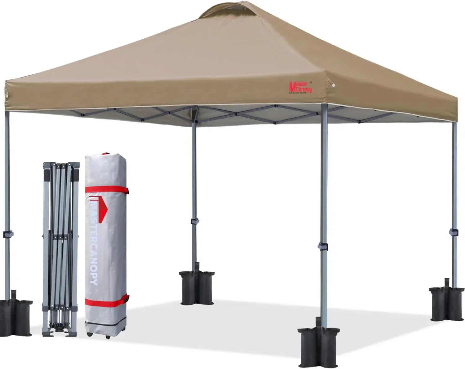 Durable Pop-up Canopy Tent with Roller Bag (10x10 Black)