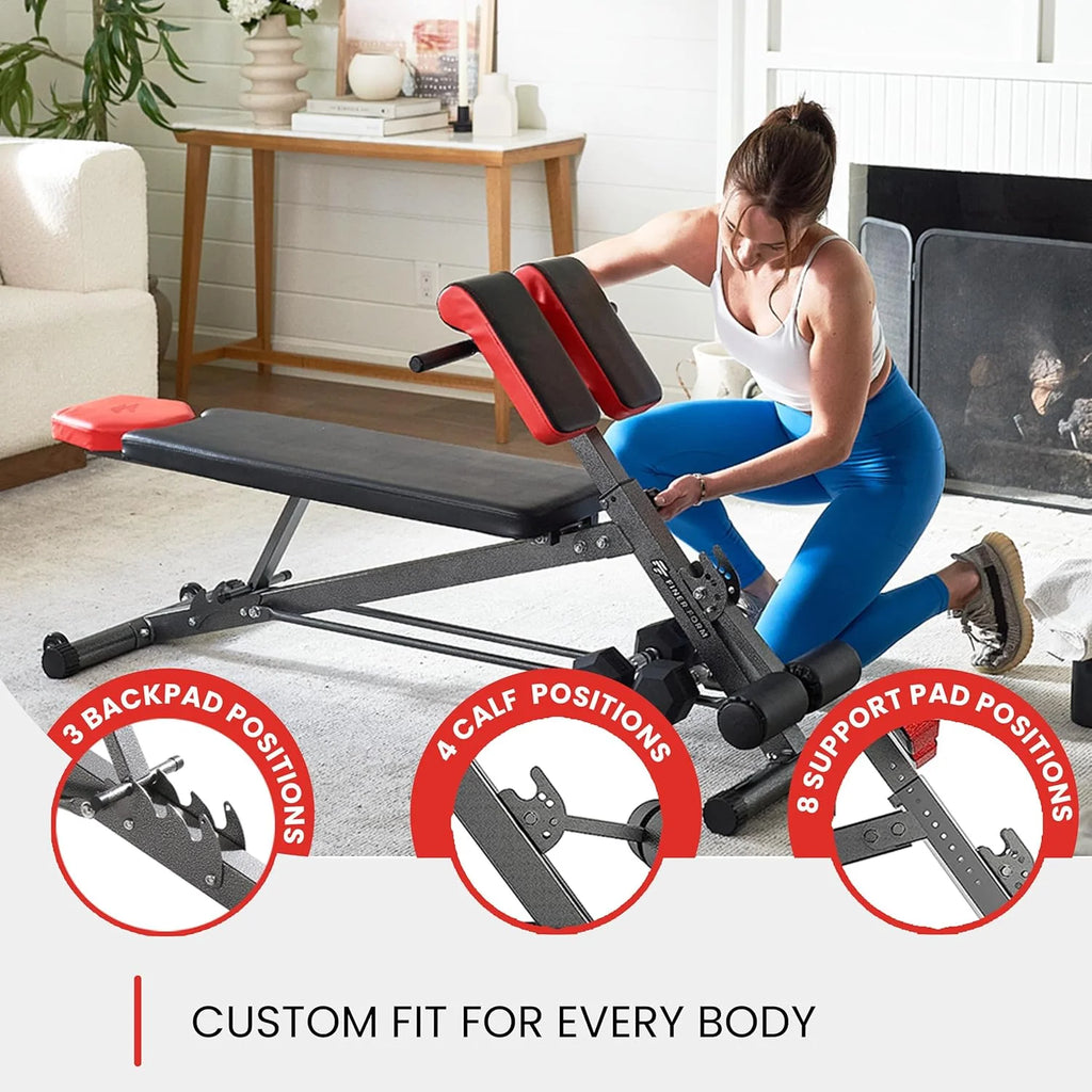 FF Finer Form Multi-Functional Weight Bench for Full All-in-One Body Workout Adjustable Workout Bench Press