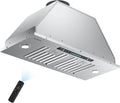 IKTCH 30 Built-in/Plug-in Range Hood 900 CFM, Ducted/Ductless Convertible Ducted, Stainless Steel Kitchen Range Hood