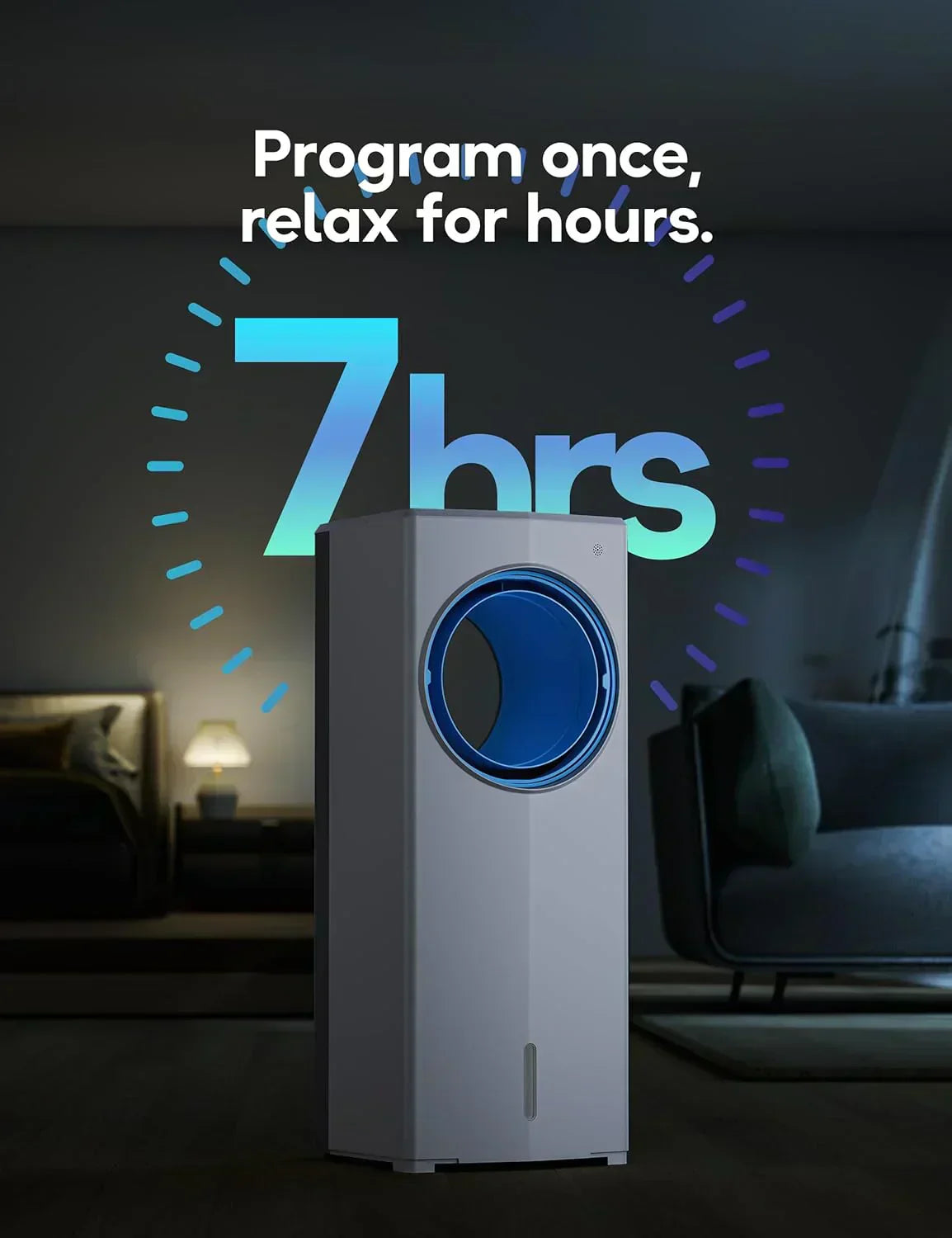 Windowless Portable Air Conditioner 26.3 Small Evaporative Air Cooler for Room No Window