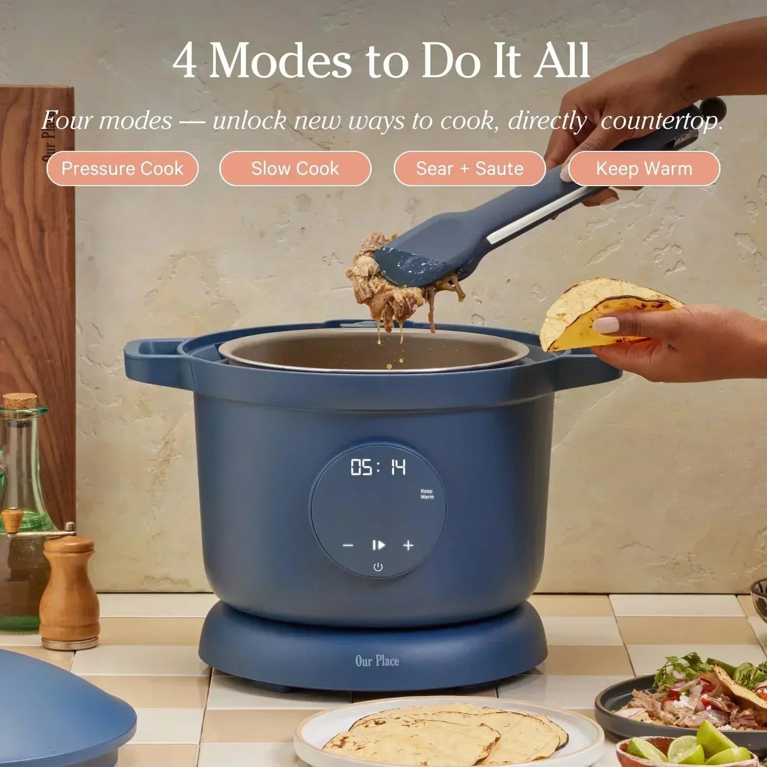 Our Place Dream Cooker 6-quart Multicooker 4 Versatile Modes Pressure Cook Slow Cook Sear