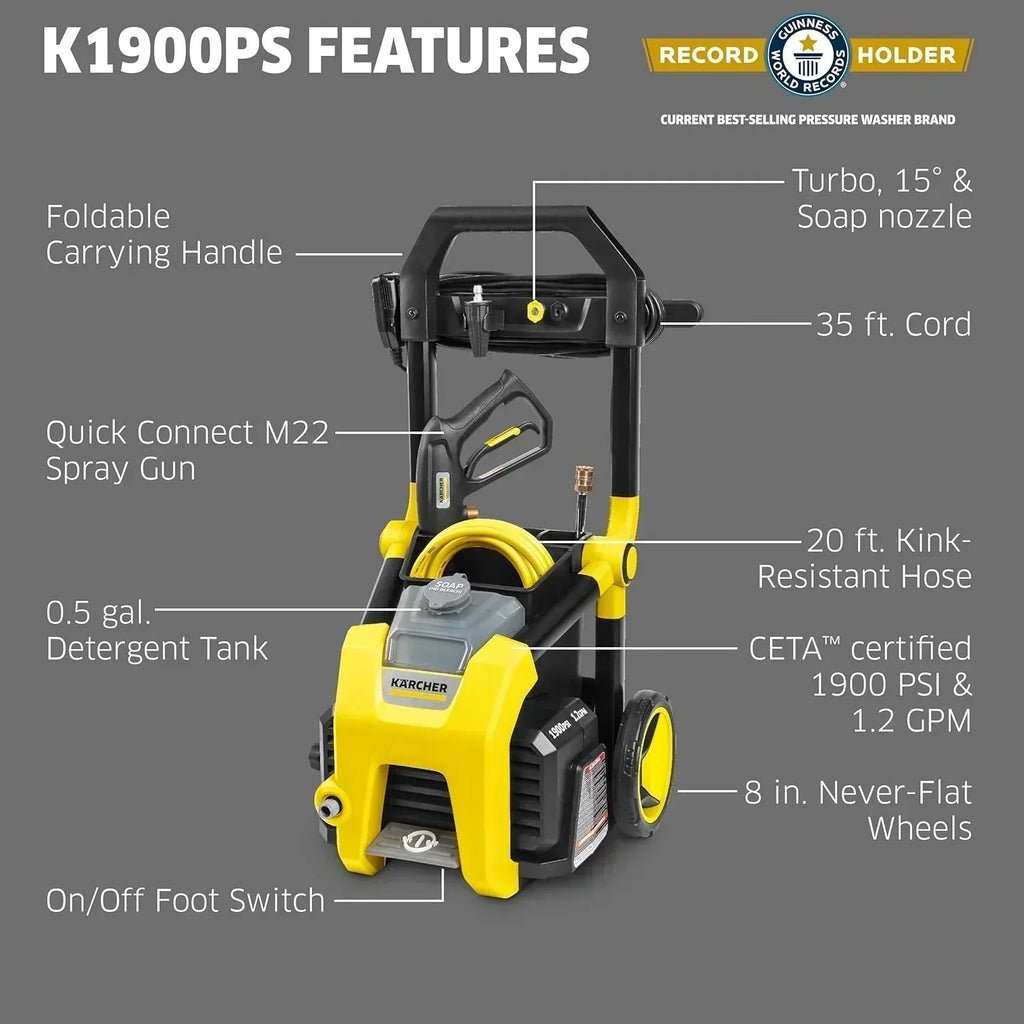Kärcher Pressure Washer K1700 3 nozzles detergent box
