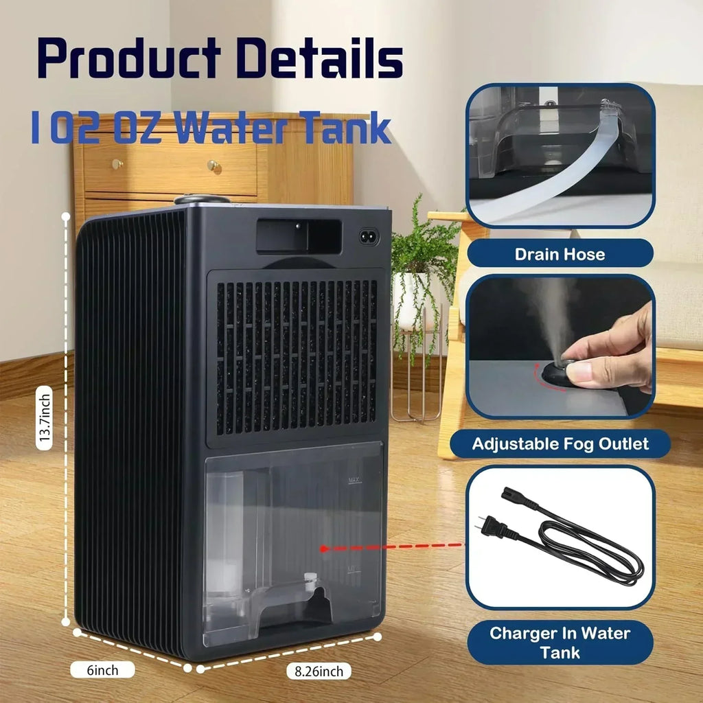 Dehumidifier 2 in 1 Humidifier Dehumidifier Combo 102 OZ Water Tank Dehumidifiers for Home Bedroom
