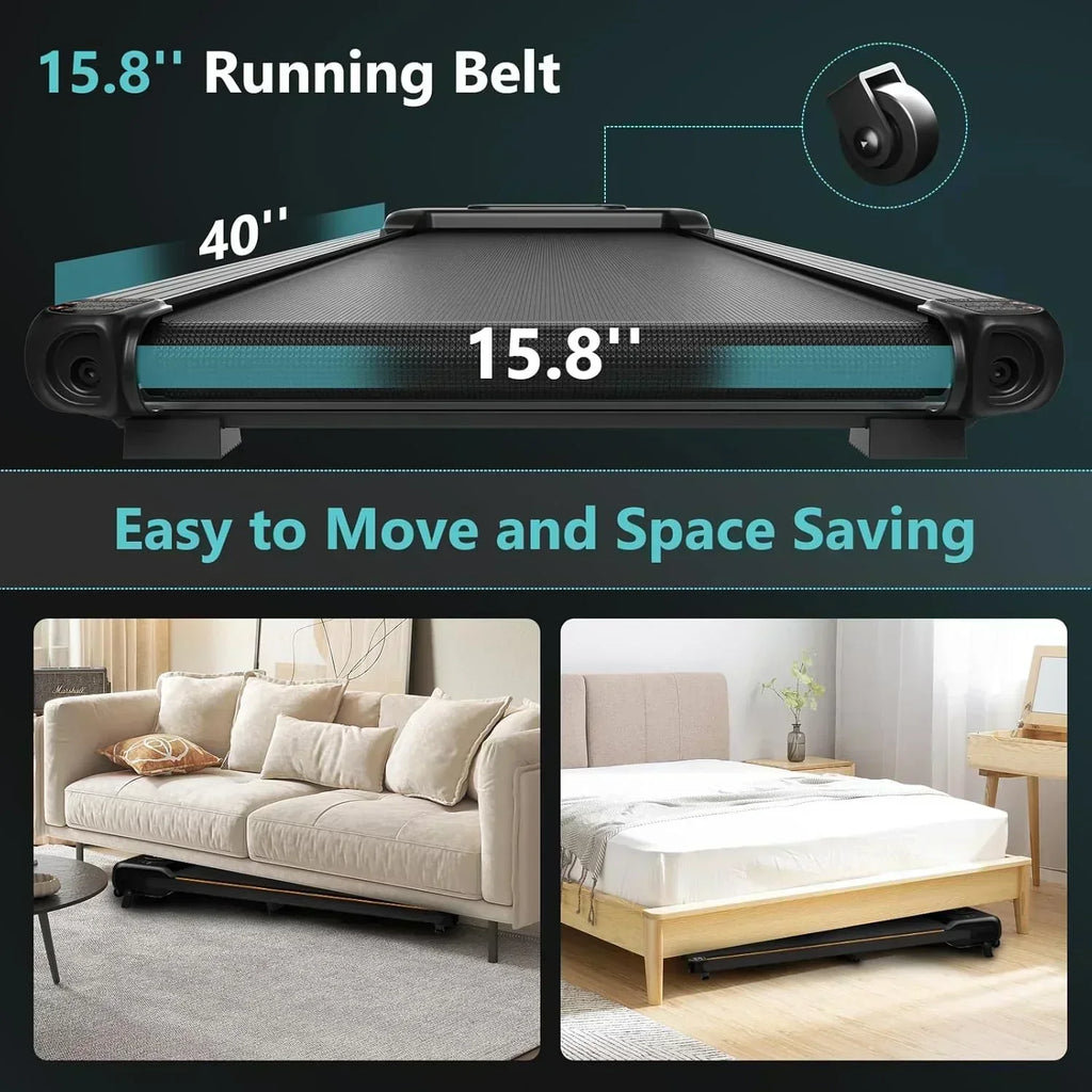 2.5 HP Portable Treadmill with Inclined Walking Pad Panel and Remote 4-in-1 Walking Treadmill