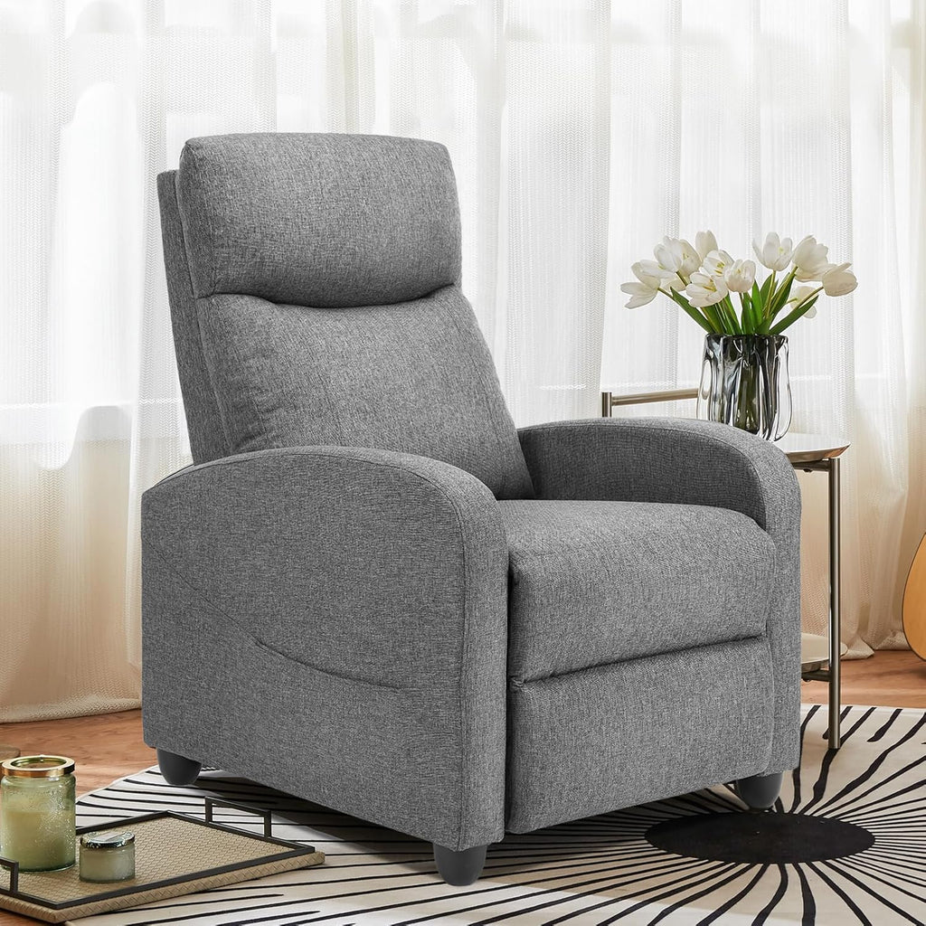 Swivel high-back rocking chair with footrest padded glider baby chair with comfortable deep seat