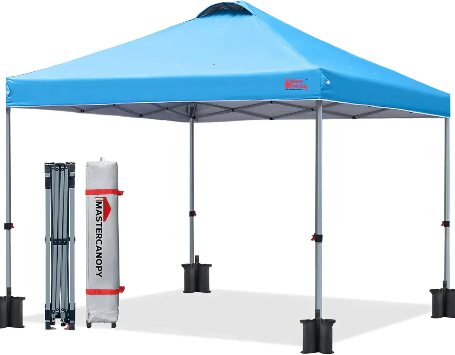 Durable Pop-up Canopy Tent with Roller Bag (10x10 Black)