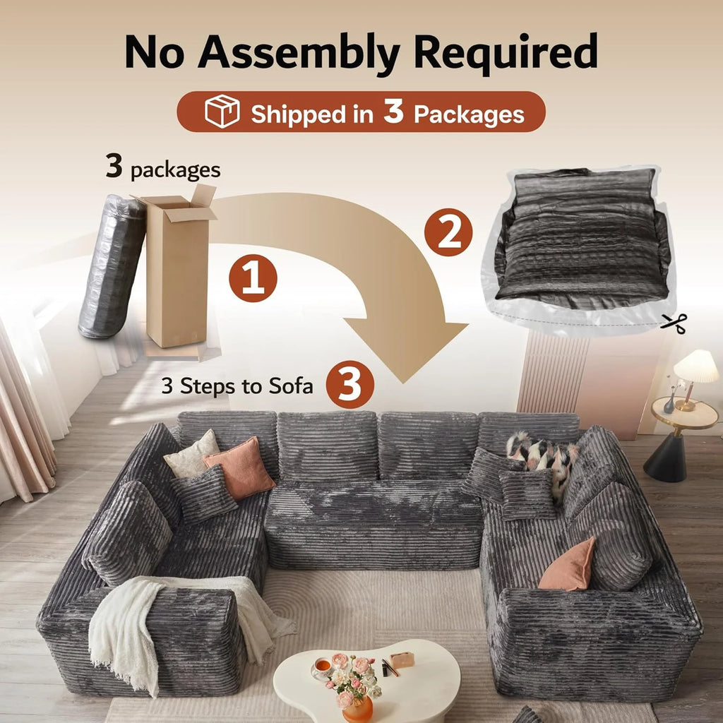 Ovios 104 Cloud Section Sofa L-shaped lounge chair, modern modular sofa