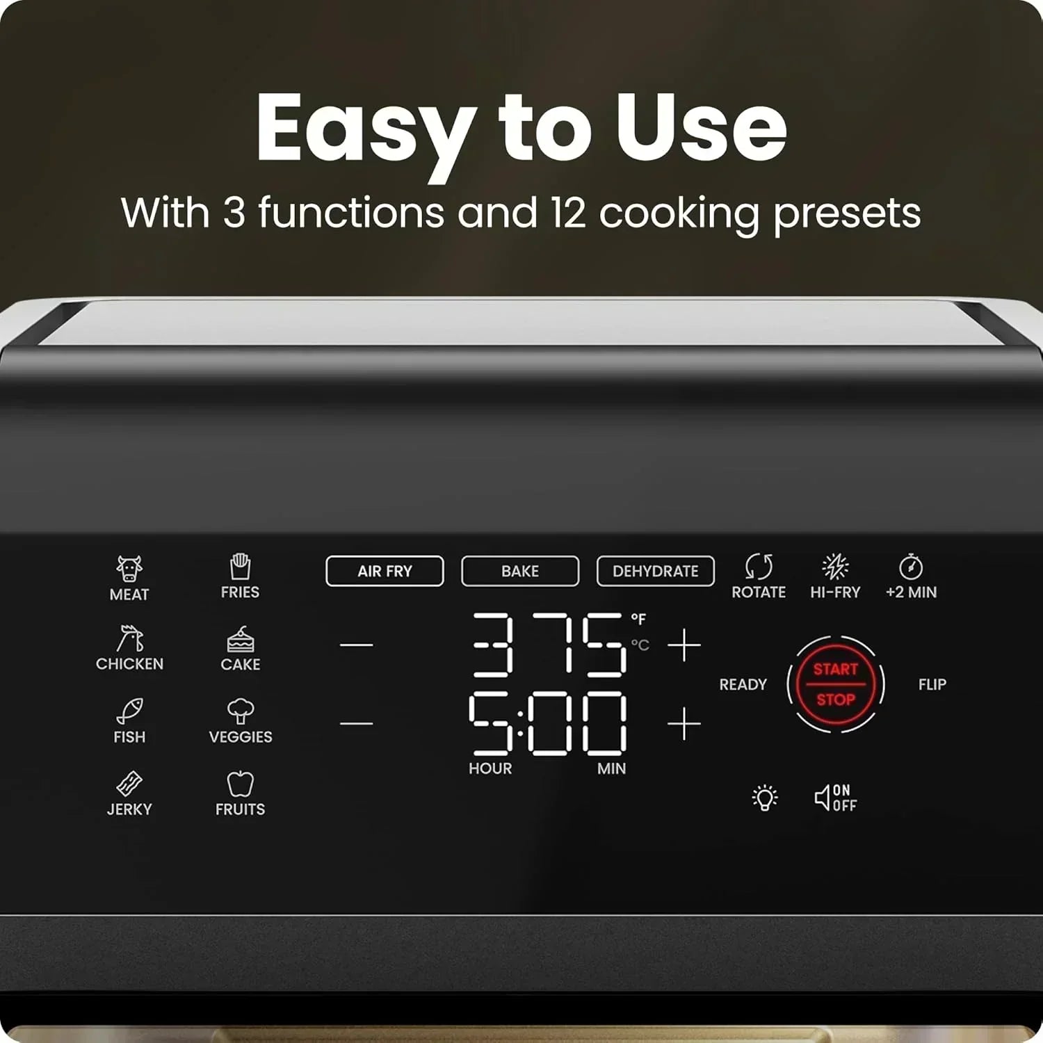 Chefman Compact 6.3-Quart Digital Air Fryer with Rotisserie Dehydrator and Convection Oven