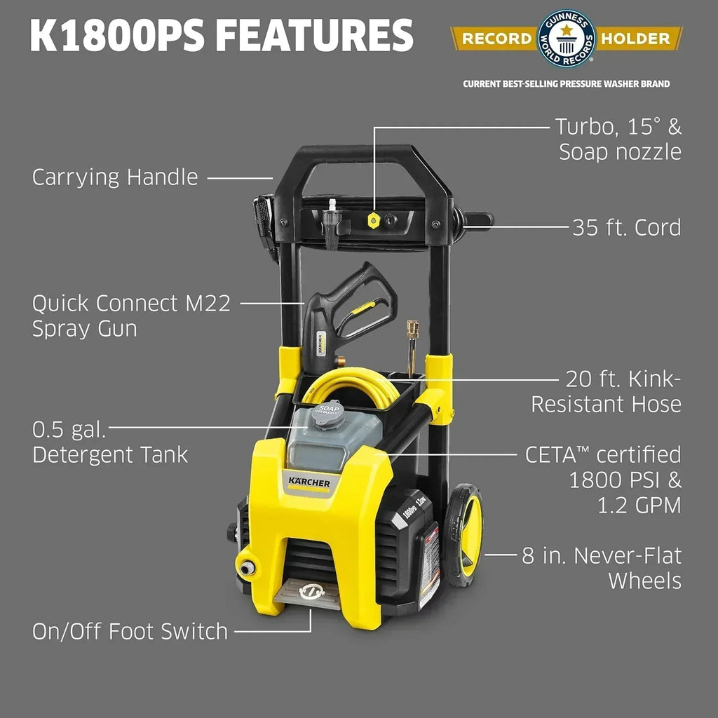 Kärcher Pressure Washer K1700 3 nozzles detergent box