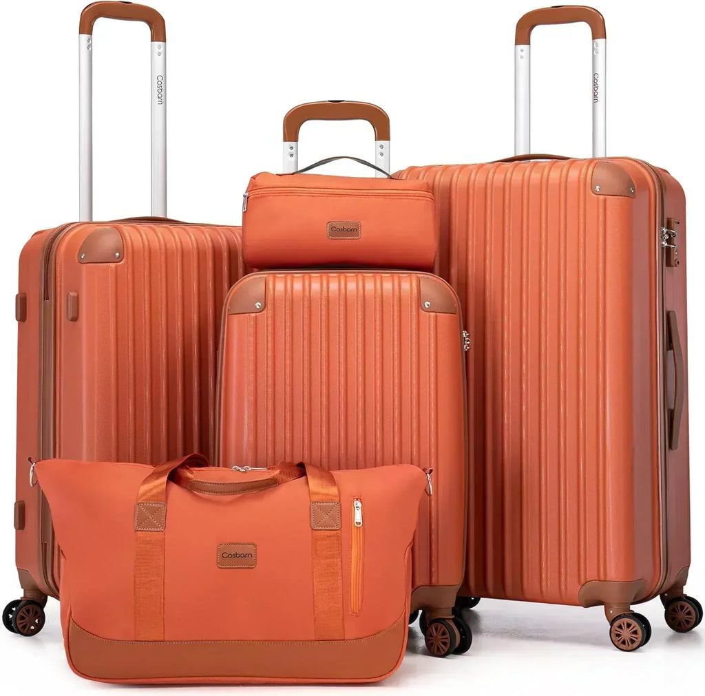 Luggage Sets 5 Piece Suitcases with Wheels Suitcase Set ABS Hard Case Luggage