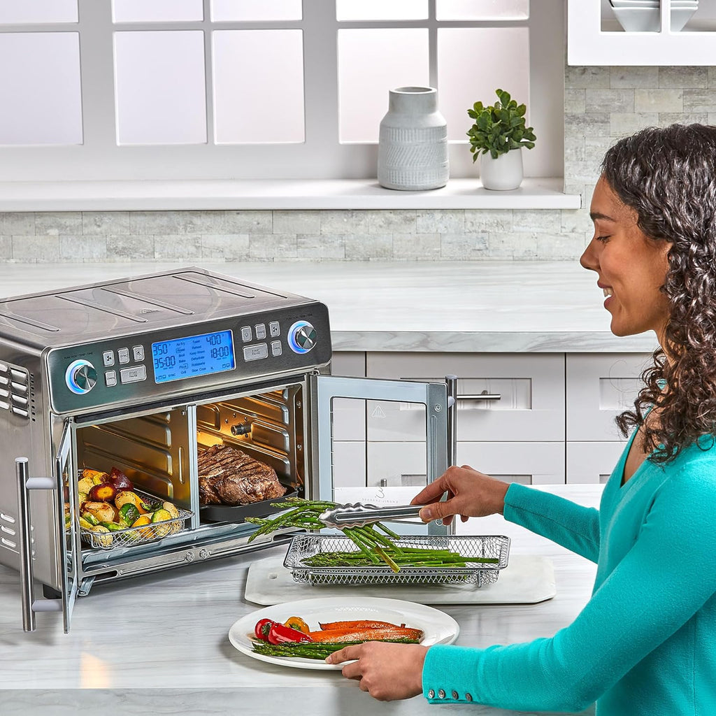 Emeril Lagasse Dual Zone 360 Air Fryer Oven Combo with French Door 25 QT Extra Large