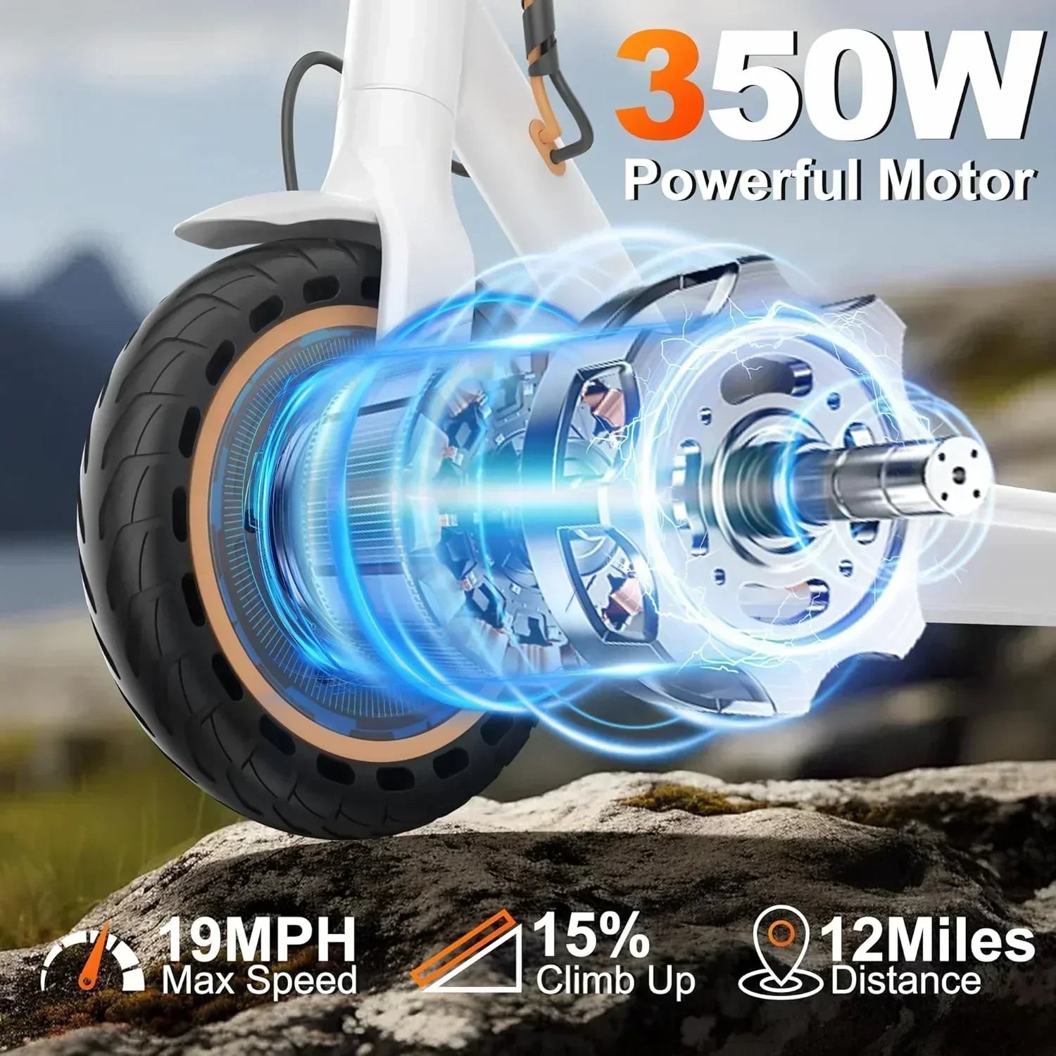 Electric Scooter 350W/500W Motor Top Speed 19/22 mph Max 16/23/28Miles Ranges Foldable E Scooter