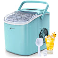 ecozy Portable Ice Maker Countertop, 9 Cubes Ready in 6 Mins, 26 lbs in 24 Hours, Self-Cleaning Machine