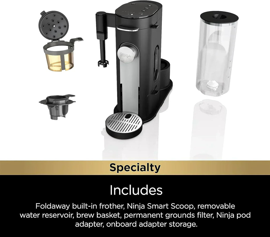 Ninja Coffee Maker Single Cup Brews with pods and grounds K-Cup compatible 4 brewing methods