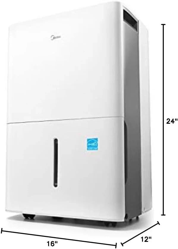Midea 4,500 Sq. Ft. Dehumidifier Pump Included Energy Star Certified 50 Pint Ideal For Basements