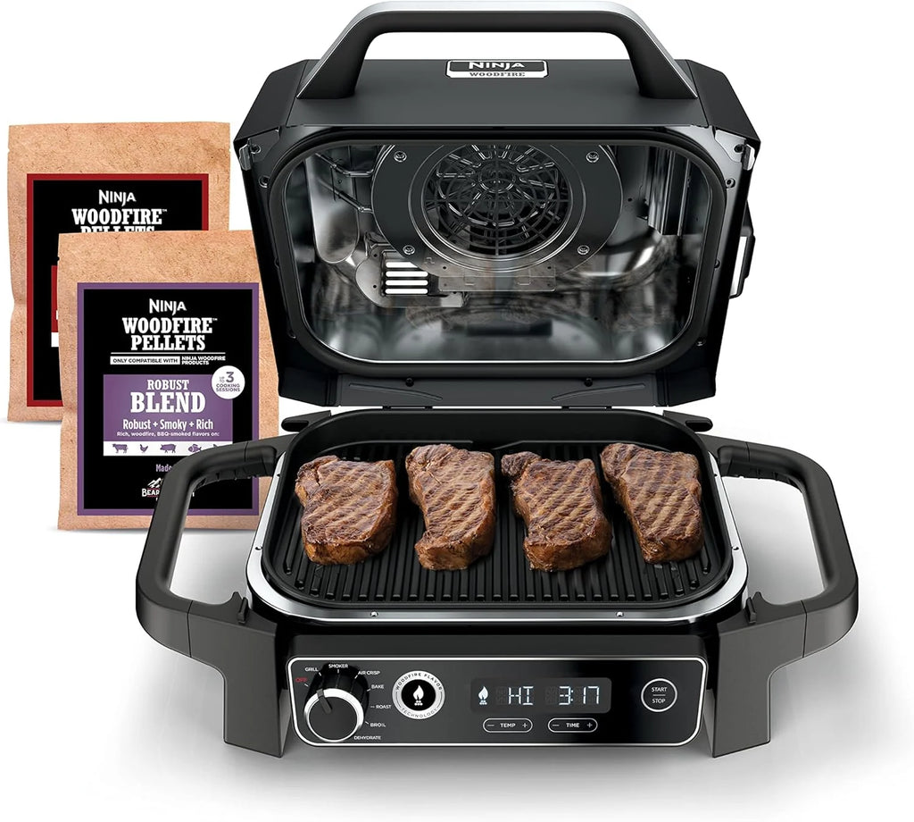 OG751 Woodfire Pro Outdoor Grill Built-In Thermometer 7-in-1 Master Grill BBQ Smoker