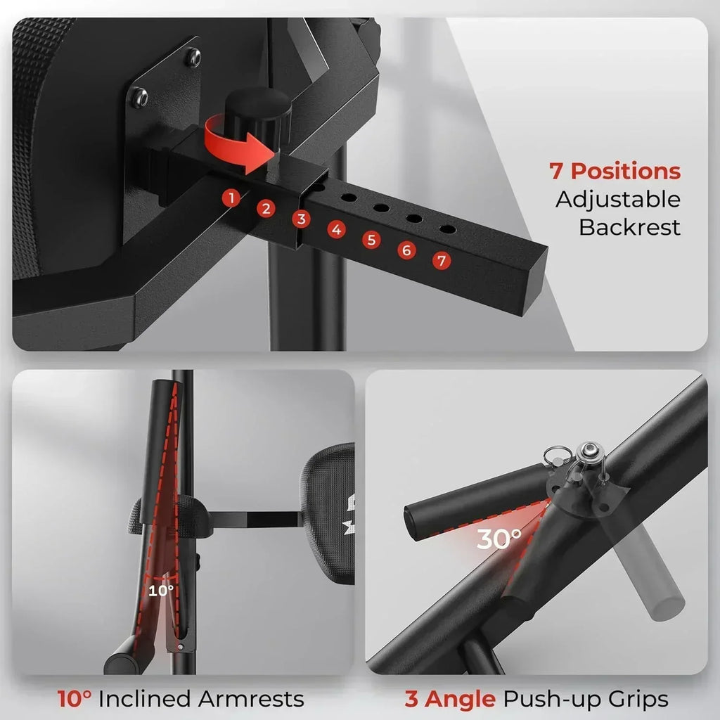 Sportsroyals Power Tower Pull Up Bar Station 450 lbs stable suspended immersion tilt station
