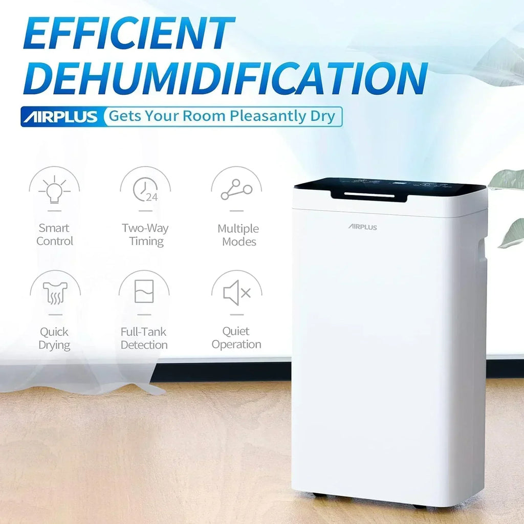 AIRPLUS 1,500 Sq. Ft Dehumidifier for Basement 30 Pints Powerful Dehumidifier for Home Large Rooms