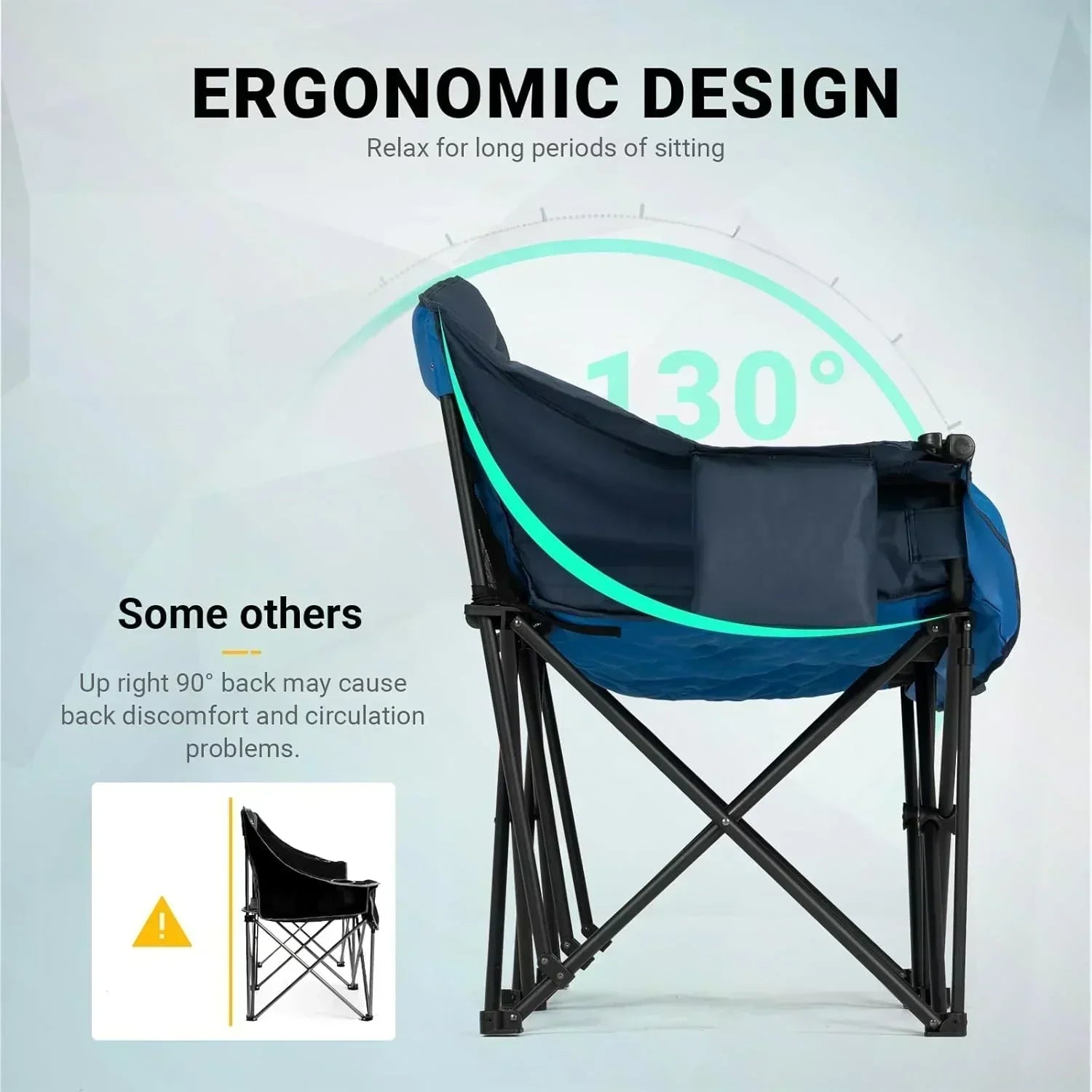 Extra Large Double Camping Chair 2 Person Comfortable Sofa Chair Adult Loveseat Lawn Chair