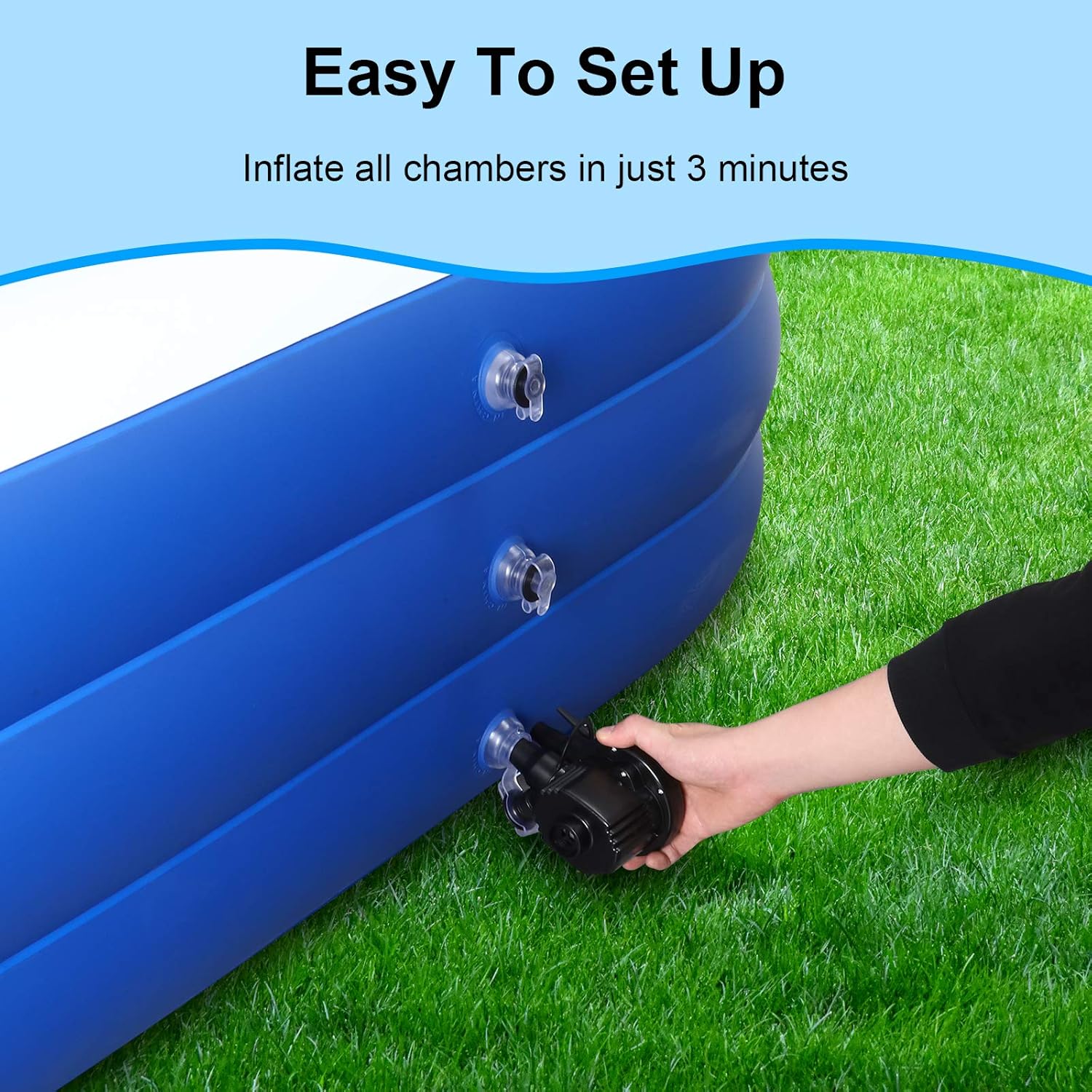 Inflatable Pool for Kids and Adults, 120 X 72 X 22 Oversized Thickened Family Swimming Pool for Toddlers, Outdoor, Garden, Backyard, Summer Water Party
