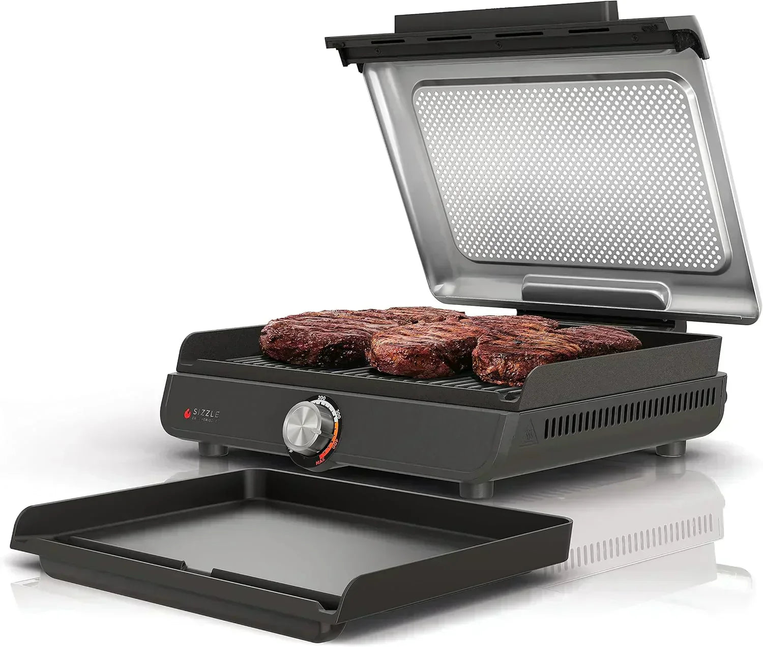 Griddle and Indoor Grill Electric Grill For Steak Burgers Salmon Veggies and More Pancake Griddle