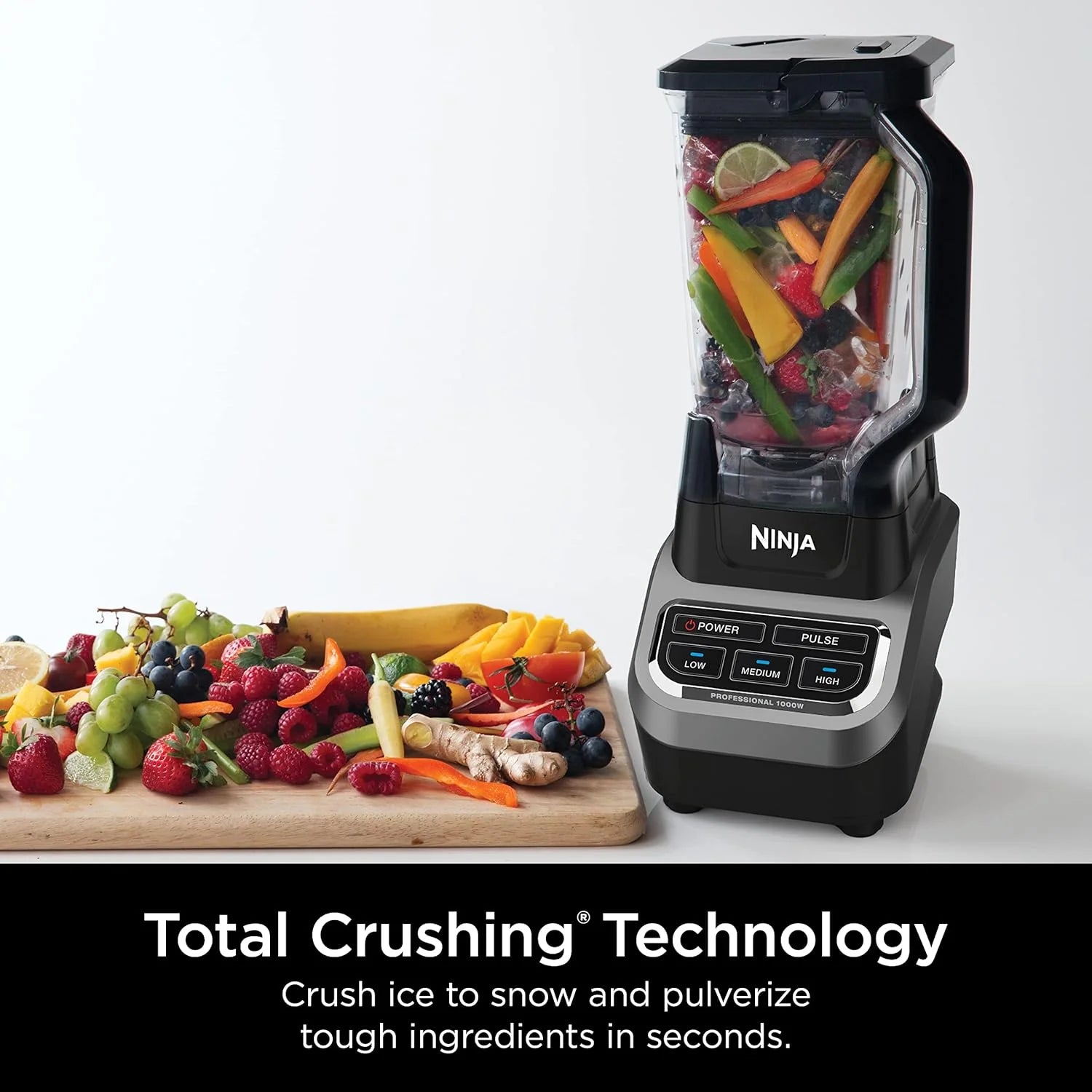 Ninja BL660 Professional Compact Smoothie and Food Processor Blender, 1100W, 3 Functions - Perfect for Frozen Drinks, Smoothies, Sauces, and More