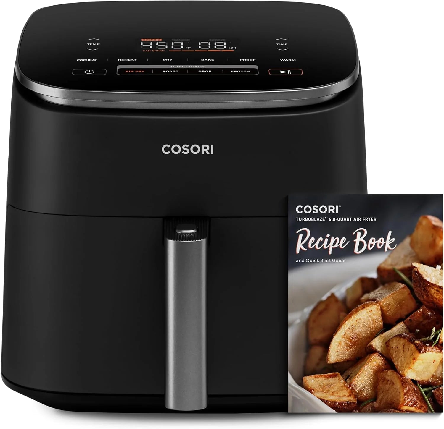 COSORI Air Fryer 9-in-1 Compact & Large 6-Qt Fast Turbo Modes Precise Heat for Even Results
