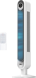 Dreo Smart Tower Fan WiFi Voice Control, Works with Alexa/Google,Floor Standing Bladeless Oscillating Fan with Remote, 6 Speeds, 4 Modes, 12H Timer, for Indoor Bedroom Home Office