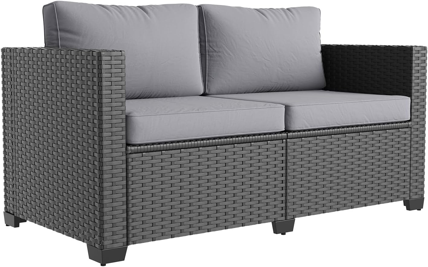 Aoxun 8 Piece Outdoor Patio Furniture Set 7 Seats, Outdoor Sectional with Thick Waterproof Cushions & Storage Coffee Table, Patio Conversation Sets for Garden,Backyard, Porch, Balcony, Deck, Beige