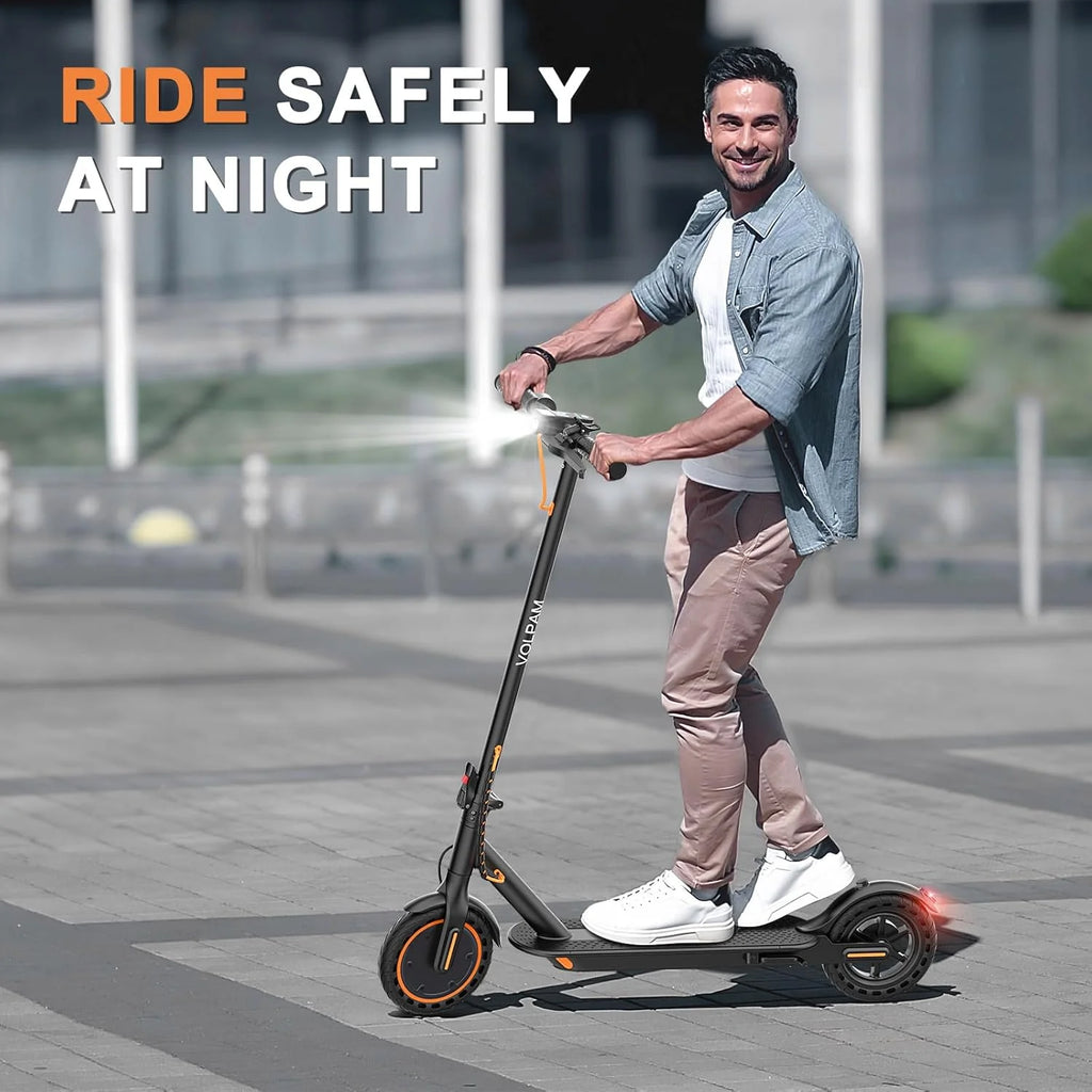Electric Scooter, 350W/500W Powerful Motor, 8.5/10 Solid Tires, 19/22Mph, 28/21/12 Miles Range,Dual Braking