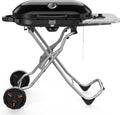 Propane Gas Grill 2 Burner Grill with Cast Iron Skillet and Grate Combo