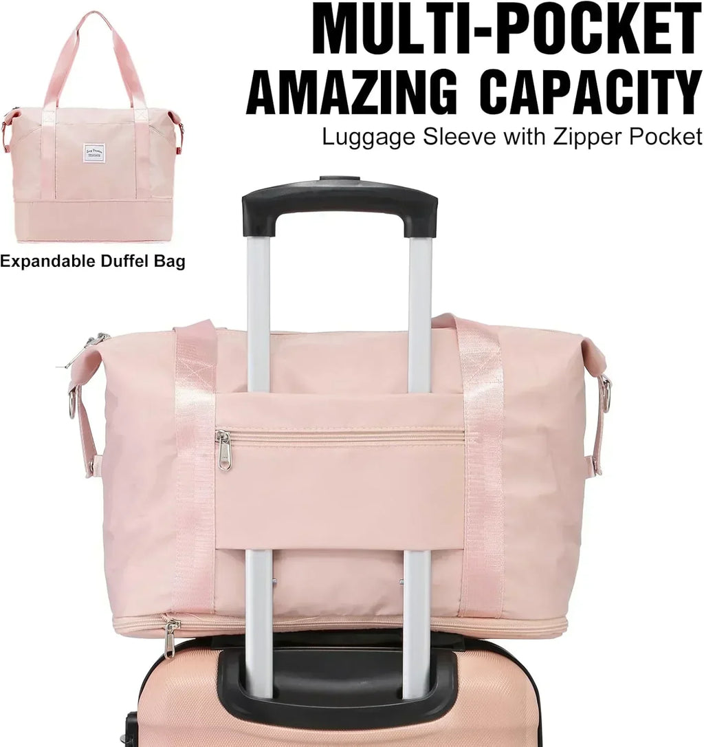 LONG VACATION 6 Piece Luggage Set Carry on Suitcase with ABS+PC hardshell Spinner Wheels