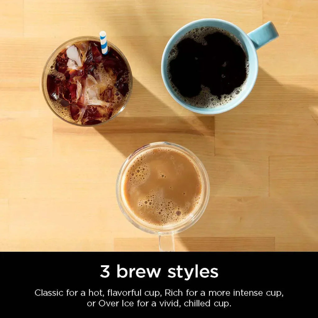 Ninja Pods Grounds Single-Serve Coffee Maker K-Cup Pod Compatible Brews Grounds Compact Design
