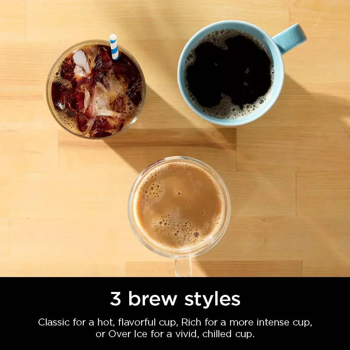 Ninja Pods Grounds Single-Serve Coffee Maker K-Cup Pod Compatible Brews Grounds Compact Design
