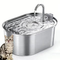 Automatic Pet Water Fountain 3.2L Stainless Steel Bowl with 4-Stage Filter and Quiet Pump for Cats and Dogs